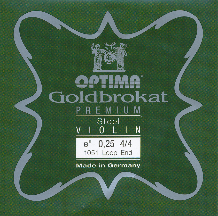 OPTIMA Goldbrokat Premium Violinsaite E mit Schlinge