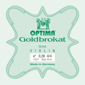 OPTIMA Goldbrokat Violinsaite E mit Kugel