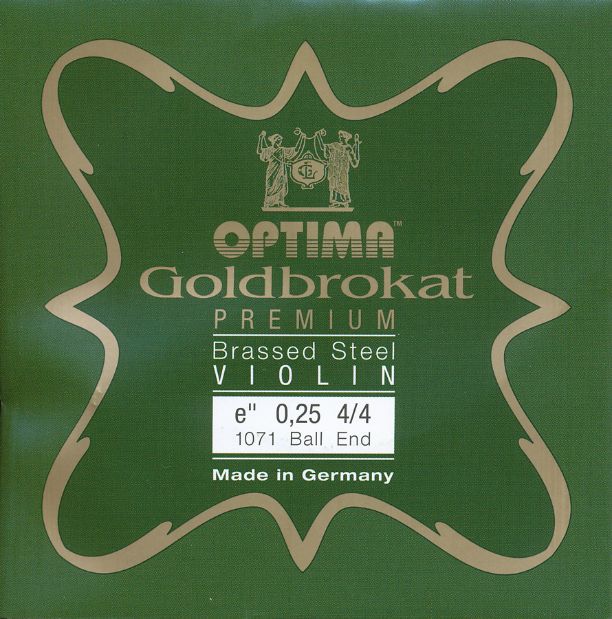 OPTIMA Goldbrokat Premium Brassed Violinsaite E mit Kugel