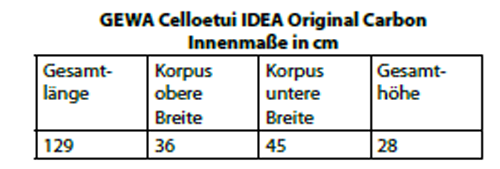 GEWA Idea 2.9 Carbon Celloetui schwarz/blau