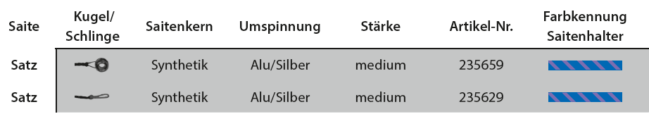 CORELLI Cantiga Violinsaiten SATZ mit E-Schlinge, medium