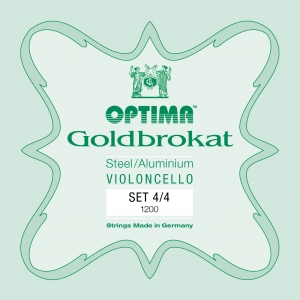 OPTIMA Goldbrokat Cellosaiten SATZ, medium