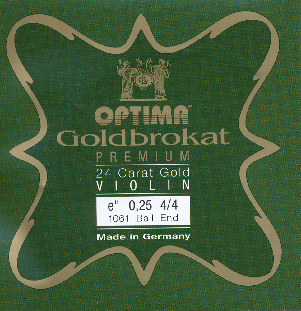 OPTIMA Goldbrokat 24 K Gold Premium Violinsaite E mit Kugel