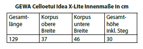 GEWA Idea X-Lite 3.9 Celloetui azurblau