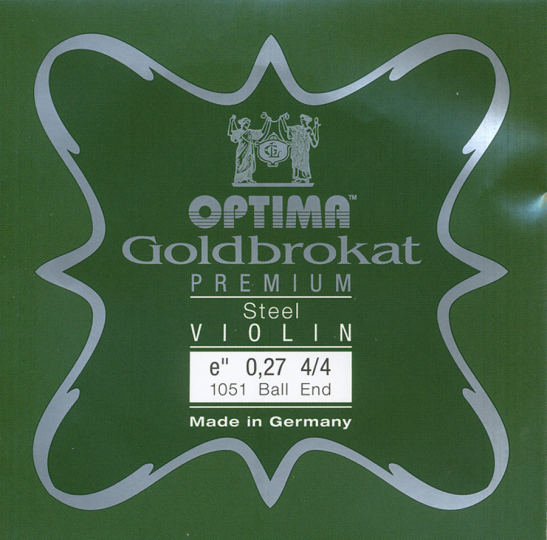 Optima Goldbrokat Premium Violin E-Saite Kugel 27  